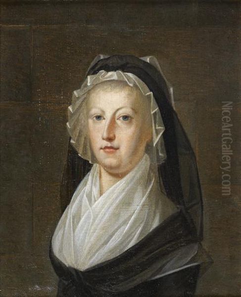 Portrait De Marie Antoinette Au Temple Oil Painting by Alexandre Kucharski