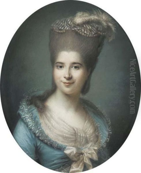 Portrait Of Madame Antoine Seguier, Nee Vastal by Alexandre Kucharski