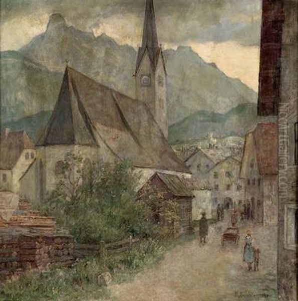 Grodiger Kirche Oil Painting by Karl Kuchler