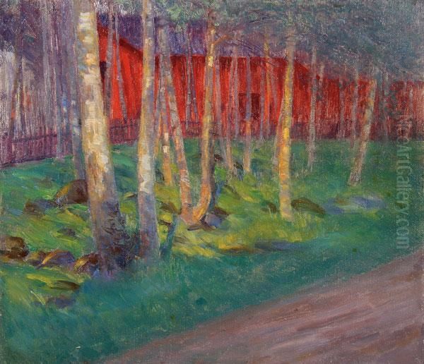 Birch Grove At Sunset Oil Painting by Arkhip Ivanovich Kuindzhi