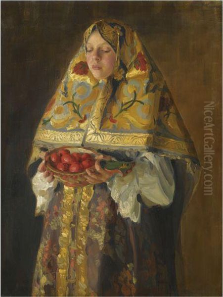 Easter Offering Oil Painting by Ivan Semionovich Kulikov