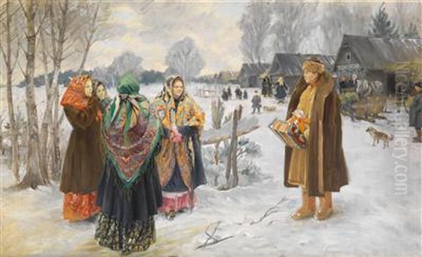 Pogulianka Oil Painting by Ivan Semionovich Kulikov