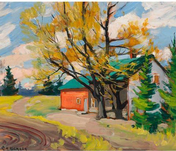 Farmhouse Near Toronto Oil Painting by George Arthur Kulmala