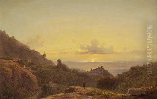 Sudliche Landschaft Oil Painting by Karl Robert Kummer