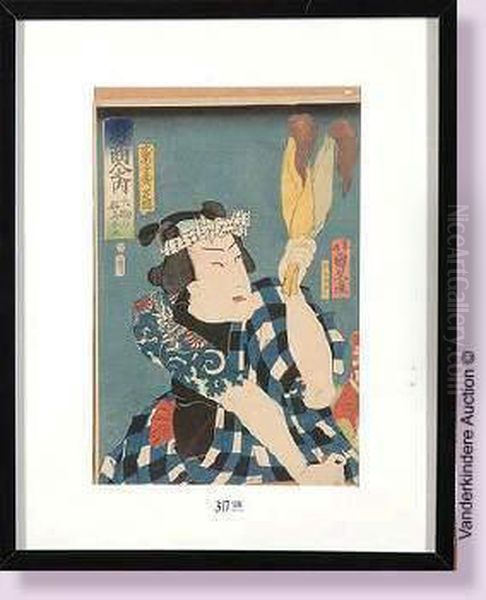 Isami Syounin Oil Painting by Utagawa Kunihisa