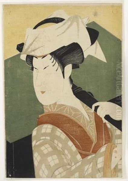 Portrait En Buste De L'acteur Nakamura Noshio Ii Oil Painting by Utagawa Kunimasa