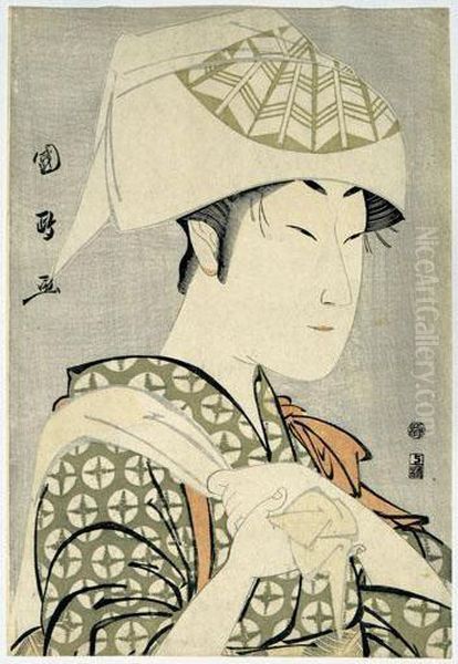 Portrait En Buste De L'acteur Nakamura Noshio Ii Oil Painting by Utagawa Kunimasa