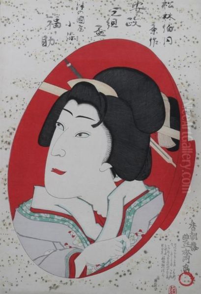 Actor Oil Painting by Utagawa Kunimasa