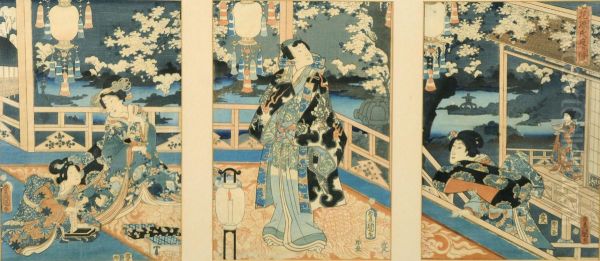 Terrasse Animee Oil Painting by Kunisada