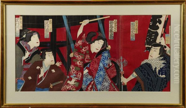 Untitled Oil Painting by Kunisada