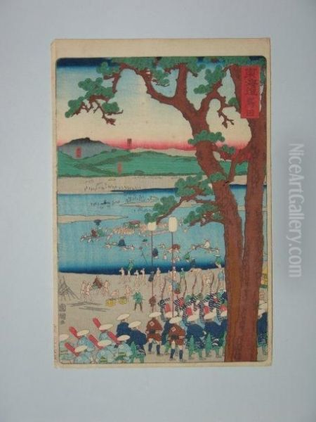 Shimada Oil Painting by Utagawa Kunitsuna