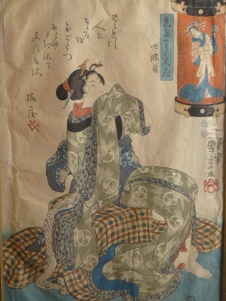 Femme Oil Painting by Kuniyoshi