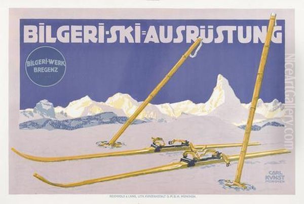 Bilgeri-ski-ausrustung Oil Painting by Carl Kunst