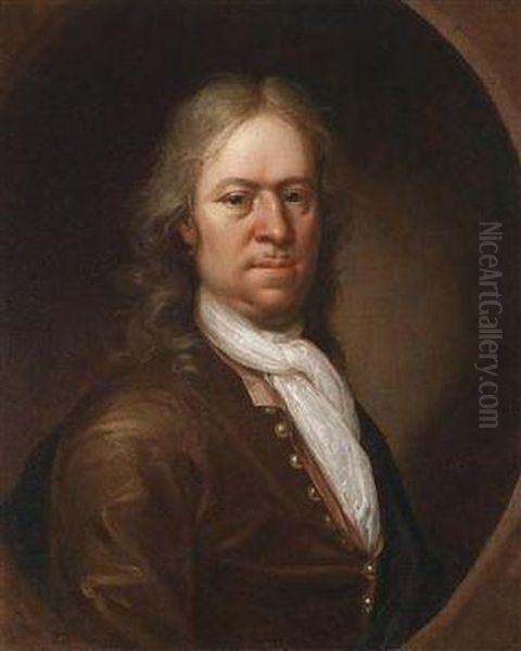 Portrait Of A Gentleman Oil Painting by Johann Kupetzki