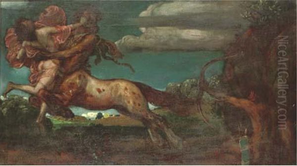 The Rape Of Hippodamia Oil Painting by Max Kuschel