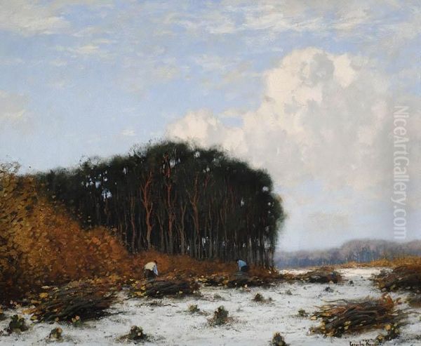 Winterscape Oil Painting by Cornelis Kuypers