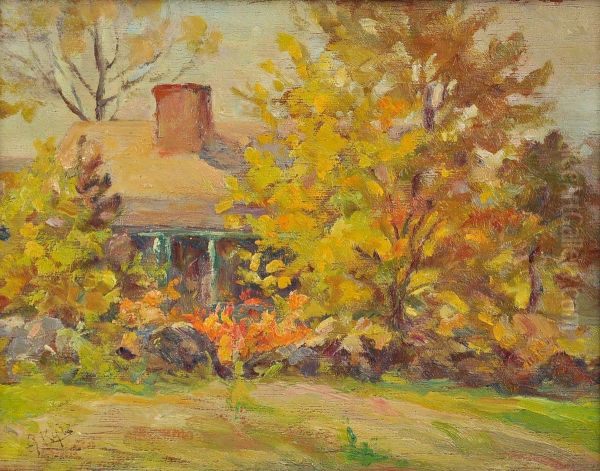 Cottage Oil Painting by Georgina Moutray Kyle