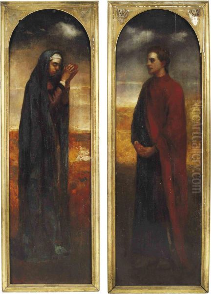 The Virgin And St. John The Evangelist At The Foot Of The Cross Oil Painting by John La Farge