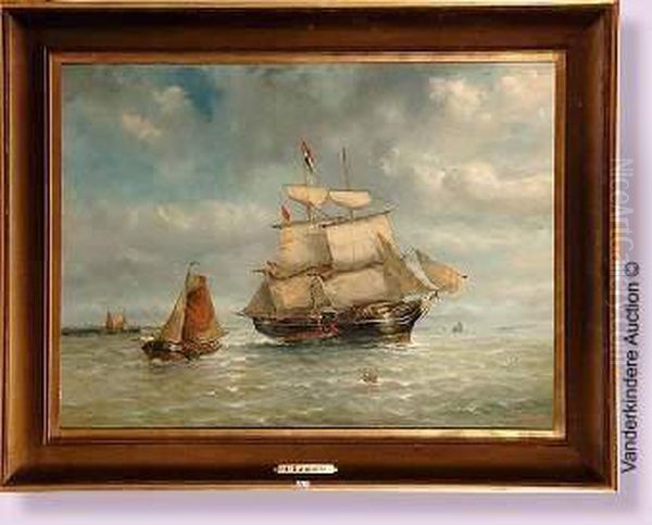 Marine Oil Painting by Achille La Motte