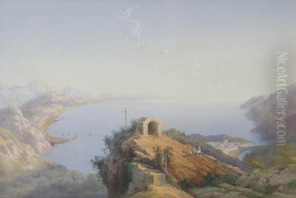 Golfo Di Salerno Oil Painting by Gioacchino La Pira