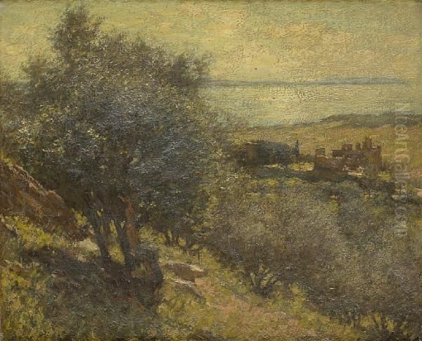 A Mediterranean Island Oil Painting by Henry Herbert La Thangue