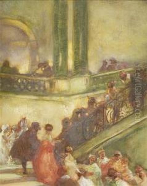 Masked Ball Oil Painting by Gaston de Latouche