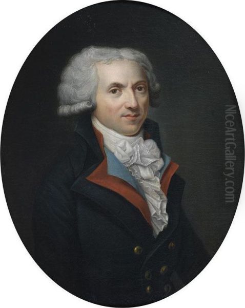 Portrait Du Conventionnel Vergniaud Chef Des Girondins Oil Painting by Adelaide Labille-Guyard