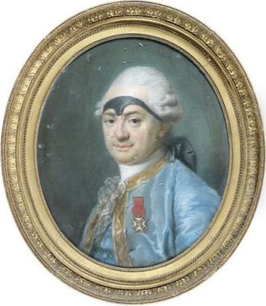 Portrait D'homme Au Bandeau Noir, Chevalier De L'ordre De Saint-louis Oil Painting by Adelaide Labille-Guyard