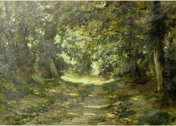 Vacheres Sur Le Chemin Creux Oil Painting by Eugene Leon Labitte