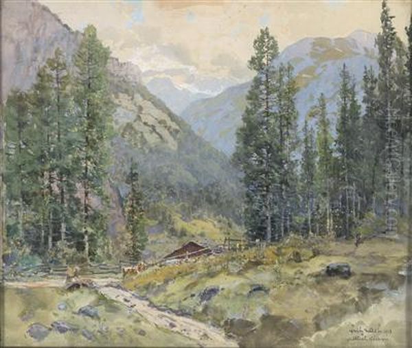 Hochwald Oil Painting by Fritz Lach