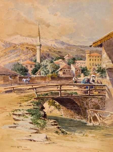 Sarajewo Oil Painting by Fritz Lach