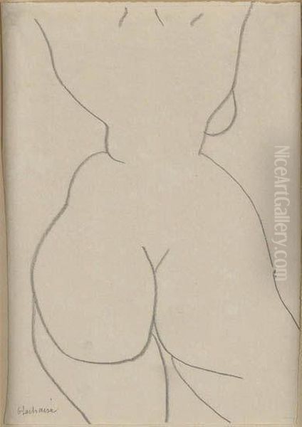 Female Nude Oil Painting by Gaston Lachaise