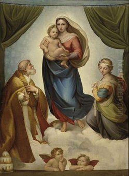 The Sistine Madonna Oil Painting by Emilie Lachaud De Loqueyssie