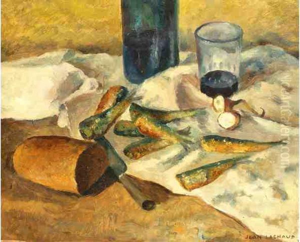 Nature Morte Au Repas De Poisson Oil Painting by Jean Lachaud