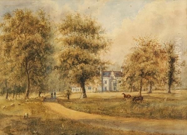 Bredfield House, Nr. Woodbridge, Suffolk Oil Painting by Emily Lachlan White