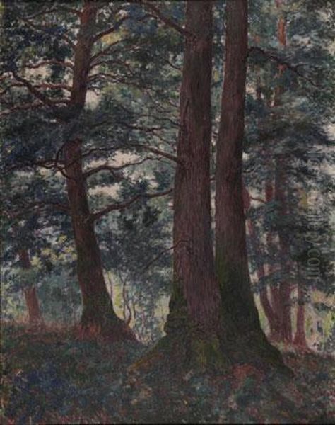 Sous Bois Oil Painting by Georges Lacombe