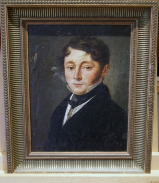 Portait De Jeune Homme Oil Painting by Jean-Jacques Lacoste-Rigail