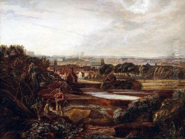 Prospect Of Norwich Oil Painting by Robert Ladbrooke