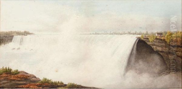 Niagara Falls Oil Painting by Lady Louisa Knox