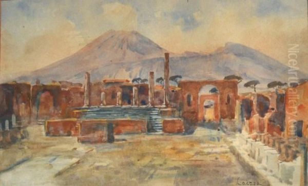 Pompei Oil Painting by Giuseppe Laezza