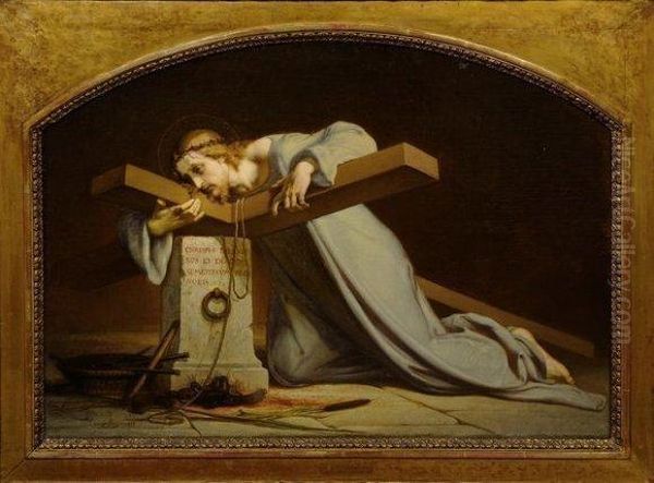 Christ En Croix Oil Painting by Jean Emile Lafon