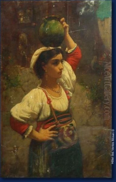 Jeune Italienne Oil Painting by Francois Alexandre Lafond