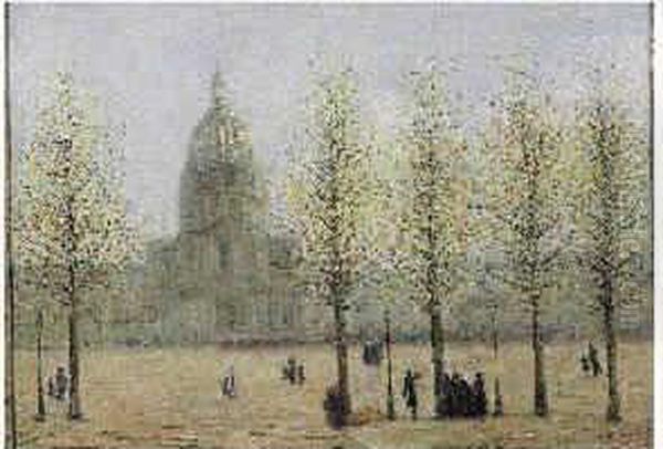 Les Invalides Oil Painting by Emile Rene Lafont