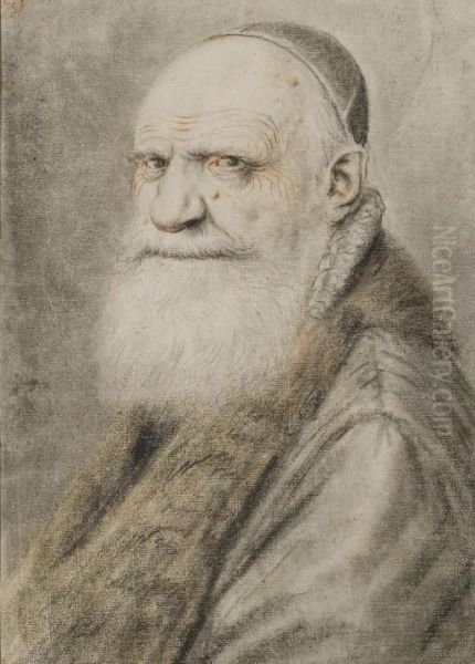 Portrait D'un Ecclesiastique Oil Painting by Nicolas Lagneau