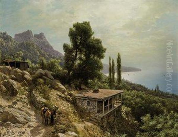 Returning Home, The Caucasus Oil Painting by Lef Feliksovich Lagorio