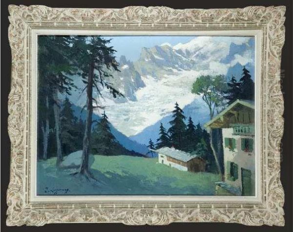 :environs Dinsbruck (tyrol) Oil Painting by Jean Lagrange