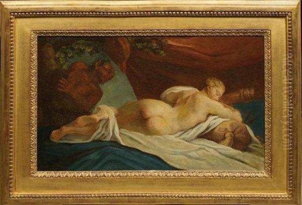 Jupiter Et Antiope ? Oil Painting by Jean Jacques II Lagrenee