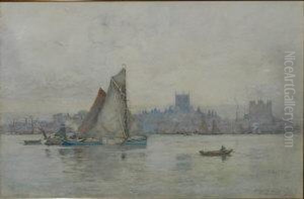 Rochester On The Medway Oil Painting by James Garden Laing