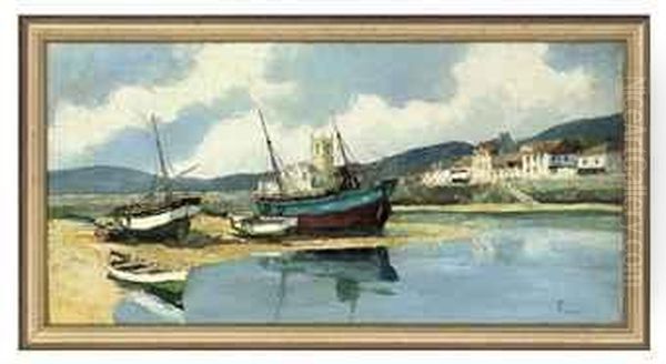 Low Tide Oil Painting by Tomson Laing