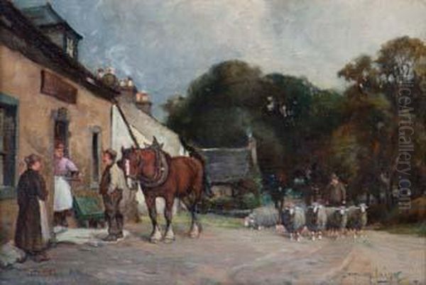 Red Lion Inn Oil Painting by Tomson Laing